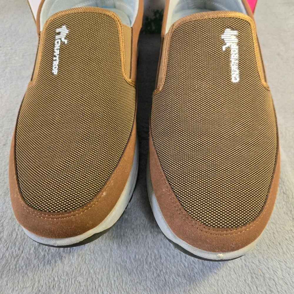 Canemon Outdoor Mens Brown Mesh Slip On Walking Shoes Loafers Size 49 US 14.5